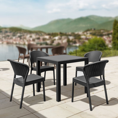 Helden Square 4 - Person 31.5" Long Dining Set by Joss and Main