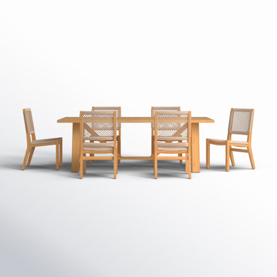 Seras Rectangular 6 - Person Outdoor Dining Set by Birch Lane