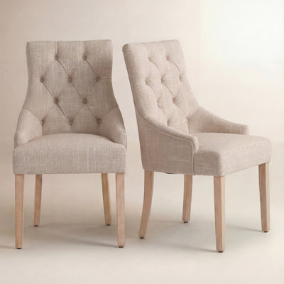 Button-tufted Wing Back Upholstered Dining Chair Side Chair (set Of 2) by Birch Lane