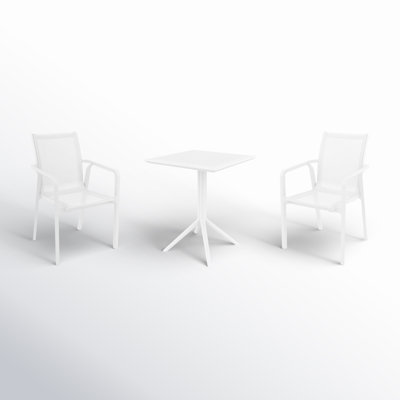 Farrah Square 2 - Person 23.6" Long Bistro Set by AllModern