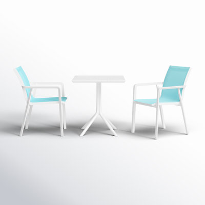 Farrah Square 2 - Person 23.6" Long Bistro Set by AllModern