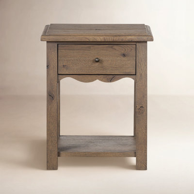 Bayla End Table-Weathered Oak Veneer by Amber Lewis x Four Hands