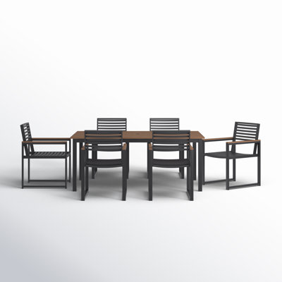 Townsend Rectangular 6 - Person Outoor Dining Set by Birch Lane