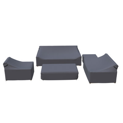 Melrose Teak Outdoor Sofa Seating Group Cover by Joss and Main