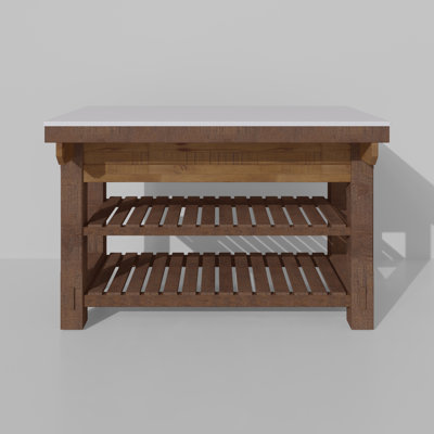 Bromley Kitchen Island 54" Quartz Countertop by Millwood Pines