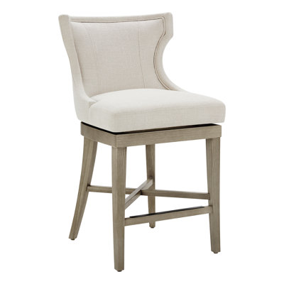 Willow Upholstered Swivel Barstool by Birch Lane