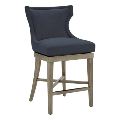 Willow Upholstered Swivel Barstool by Birch Lane