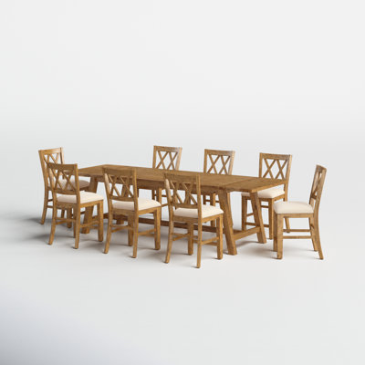 Maxine Counter Height Extendable Pine Solid Wood Dining Set by Birch Lane