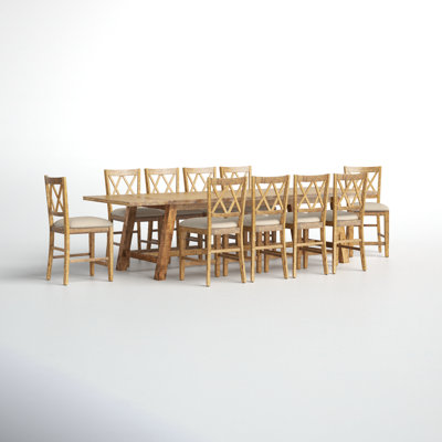 Maxine Counter Height Extendable Pine Solid Wood Dining Set by Birch Lane