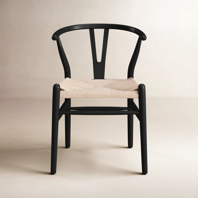 Wyn Woven Solid Wood Dining Chair by Birch Lane