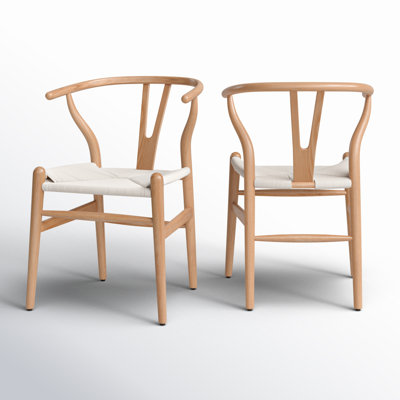 Wyn Woven Solid Wood Dining Chair by Birch Lane