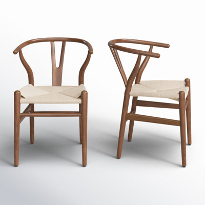 Wyn Woven Solid Wood Dining Chair by Birch Lane