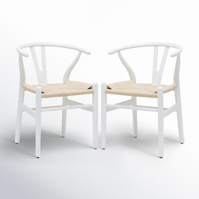 Wyn Woven Solid Wood Dining Chair by Birch Lane