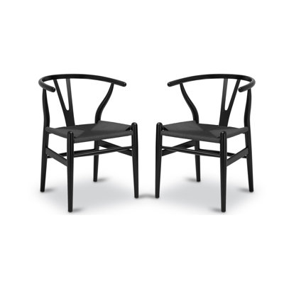 Wyn Woven Solid Wood Dining Chair by Birch Lane