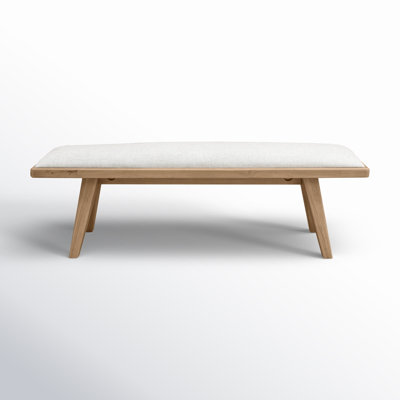 Lewis Sumire Upholstered Bench In Ginger And Natural Linen by Birch Lane