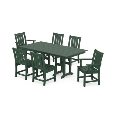 Oxford 7-Piece Farmhouse Dining Set by POLYWOOD