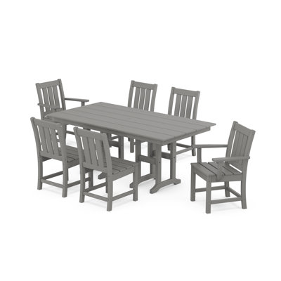 Oxford 7-Piece Farmhouse Dining Set by POLYWOOD