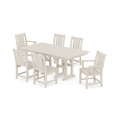 Oxford 7-Piece Farmhouse Dining Set by POLYWOOD