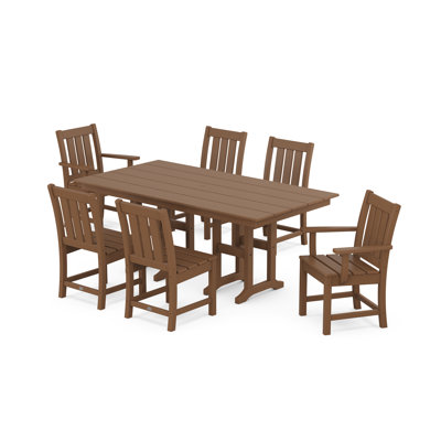 Oxford 7-Piece Farmhouse Dining Set by POLYWOOD