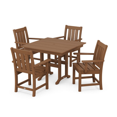 Oxford 5-Piece Farmhouse Dining Set by POLYWOOD