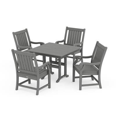 POLYWOOD x Birch Lane Verlyn 5-Piece Farmhouse Dining Set by Birch Lane