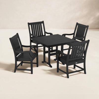 POLYWOOD x Birch Lane Verlyn 5-Piece Farmhouse Dining Set by Birch Lane