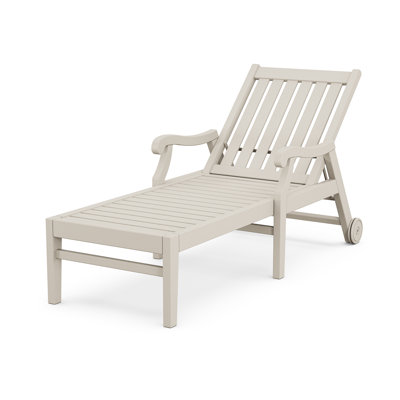 POLYWOOD x Birch Lane Verlyn Chaise with Arms and Wheels by Birch Lane