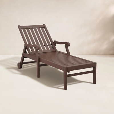 POLYWOOD x Birch Lane Verlyn Chaise with Arms and Wheels by Birch Lane