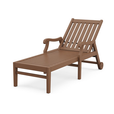 POLYWOOD x Birch Lane Verlyn Chaise with Arms and Wheels by Birch Lane