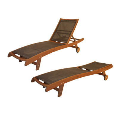 Delphi 82" Long Reclining Chaise Lounge Set by Birch Lane
