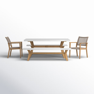 Fleur Rectangular 8 - Person 74" Long Dining Set by Birch Lane