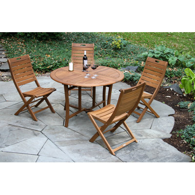 Fleur Round 4 - Person Dining Set by Birch Lane