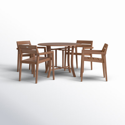 Fleur Round 4 - Person Dining Set by Birch Lane