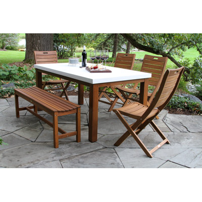 Fleur Rectangular 7 - Person 68" Long Dining Set by Birch Lane