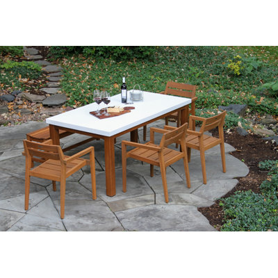 Fleur Rectangular 7 - Person 68" Long Dining Set by Birch Lane