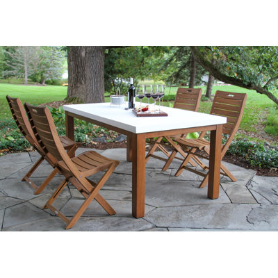 Fleur Rectangular 4 - Person 68" Long Dining Set by Birch Lane