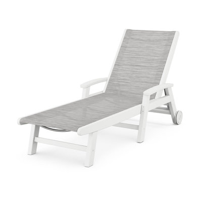 Coastal Chaise with Wheels by POLYWOOD