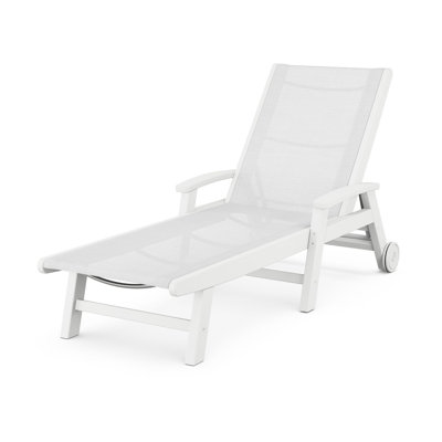Coastal Chaise with Wheels by POLYWOOD