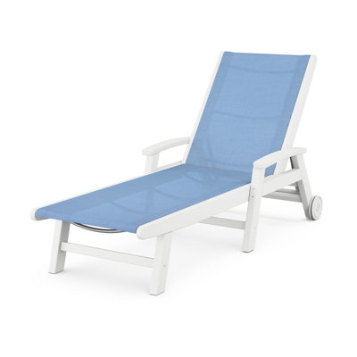 Coastal Chaise with Wheels by POLYWOOD
