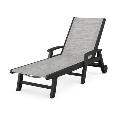 Coastal Chaise with Wheels by POLYWOOD