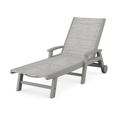 Coastal Chaise with Wheels by POLYWOOD