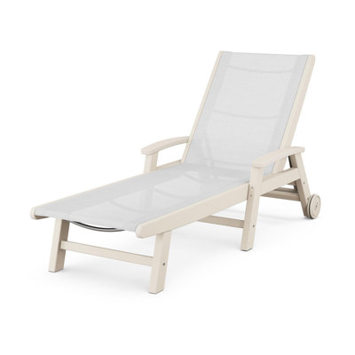 Coastal Chaise with Wheels by POLYWOOD