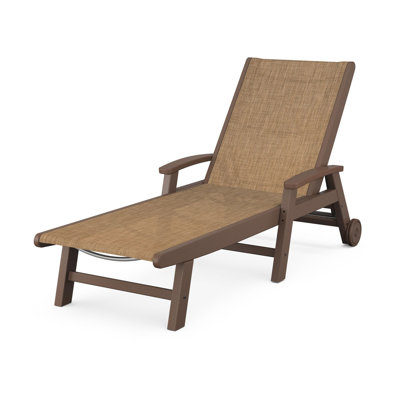 Coastal Chaise with Wheels by POLYWOOD