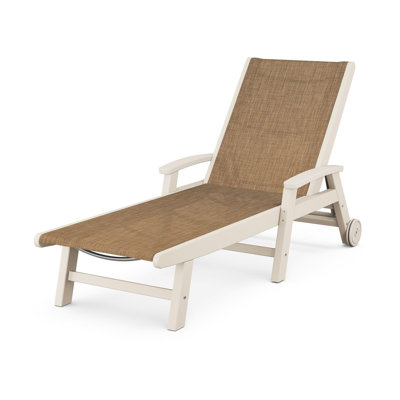 Coastal Chaise with Wheels by POLYWOOD