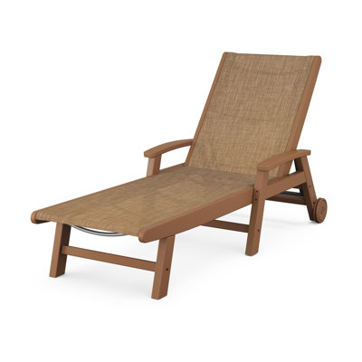 Coastal Chaise with Wheels by POLYWOOD