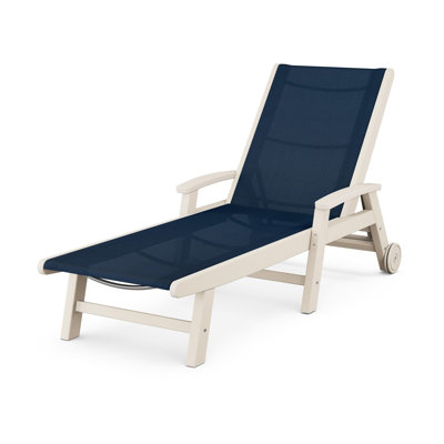 Coastal Chaise with Wheels by POLYWOOD