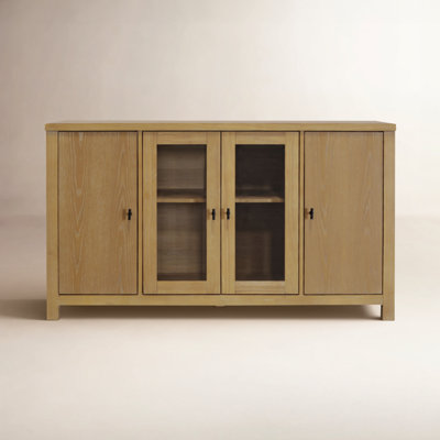 Annabel Glass and Wood Sideboard by Birch Lane