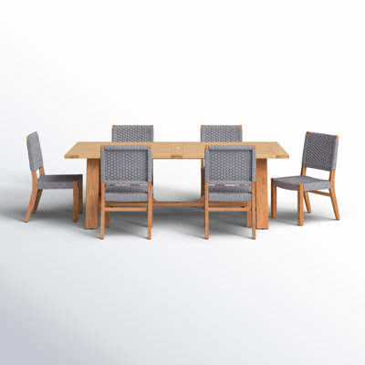 Seras Rectangular 6 - Person Outdoor Dining Set by Birch Lane