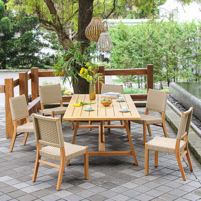 Seras Rectangular 6 - Person Outdoor Dining Set by Birch Lane