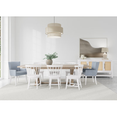 Lana Trestel Dining Table Set With Armchairs And Wooden Side Chairs by Birch Lane